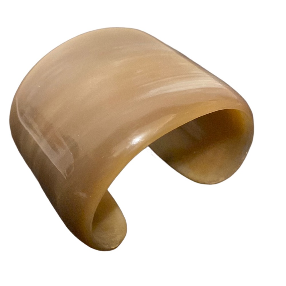 B-03 Chunky Tan Resin Cuff Bracelet